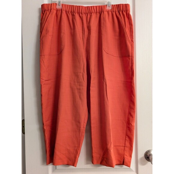Classic Fit Capri Pants – Size 18W – Tangerine – Comfort Waist – Alfred Dunner - Picture 2 of 7